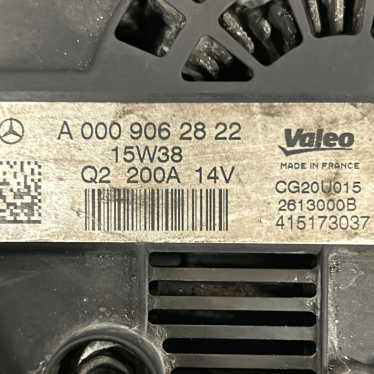 Alternatore Mercedes Benz Classe C W204 2.2 Diesel (2007 > 2015) cod:A0009062822 - F&P CRASH SRLS - Ricambi Usati