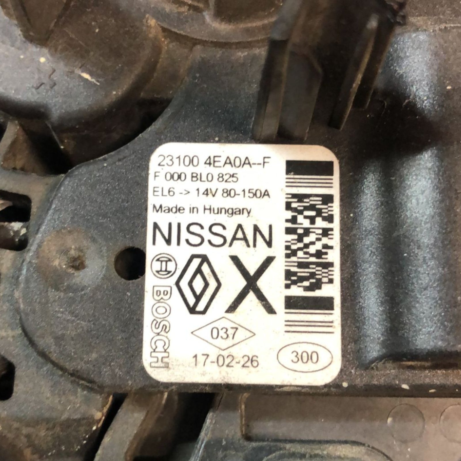 Alternatore Nissan Qashqai J11 1.5 Diesel (2014 > 2021) cod:231004EA0A - F&P CRASH SRLS - Ricambi Usati