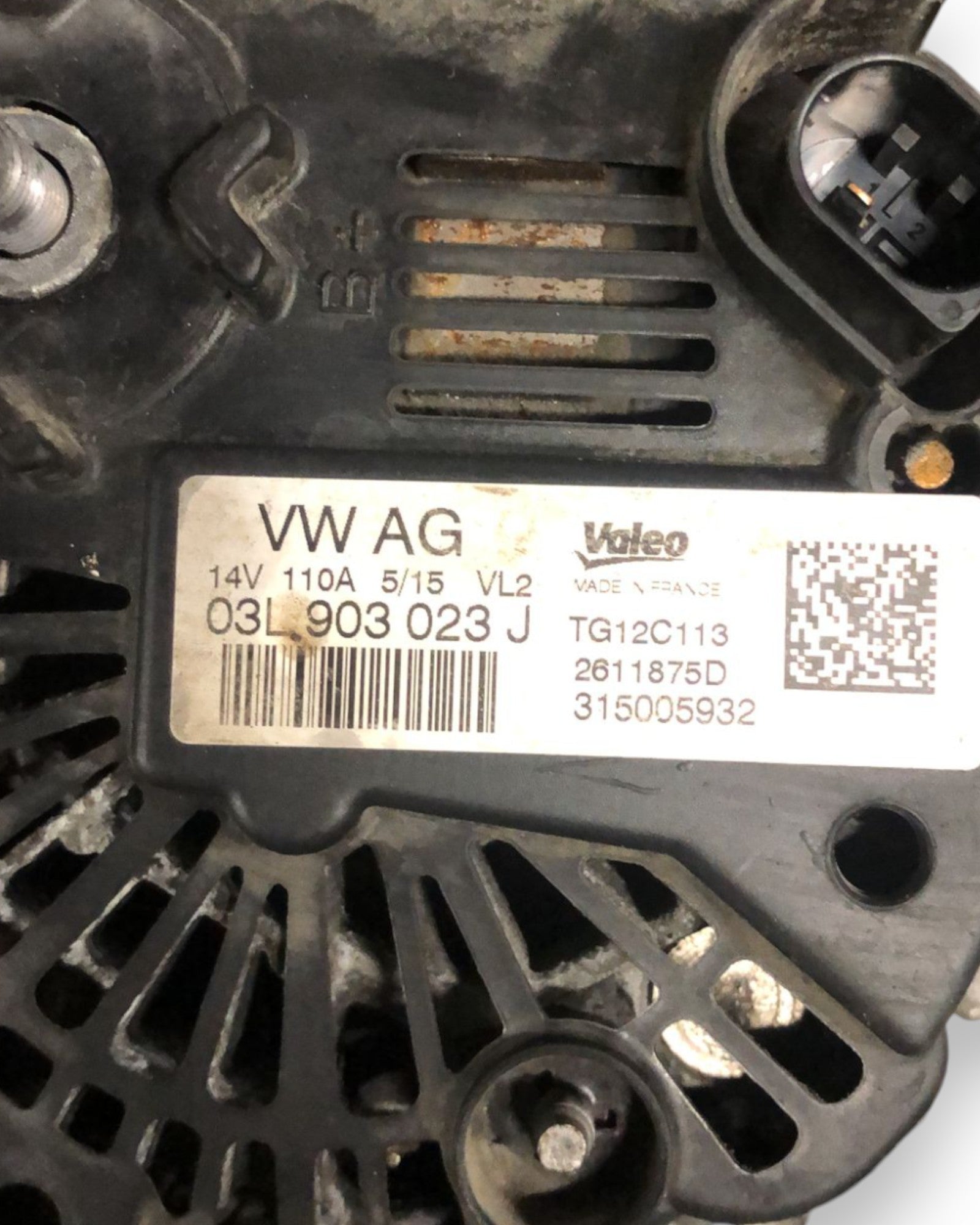 Alternatore Per Volkswagen Tiguan (5N) 2.0 Diesel (2007 > 2016) cod:03L903023J - F&P CRASH SRLS - Ricambi Usati
