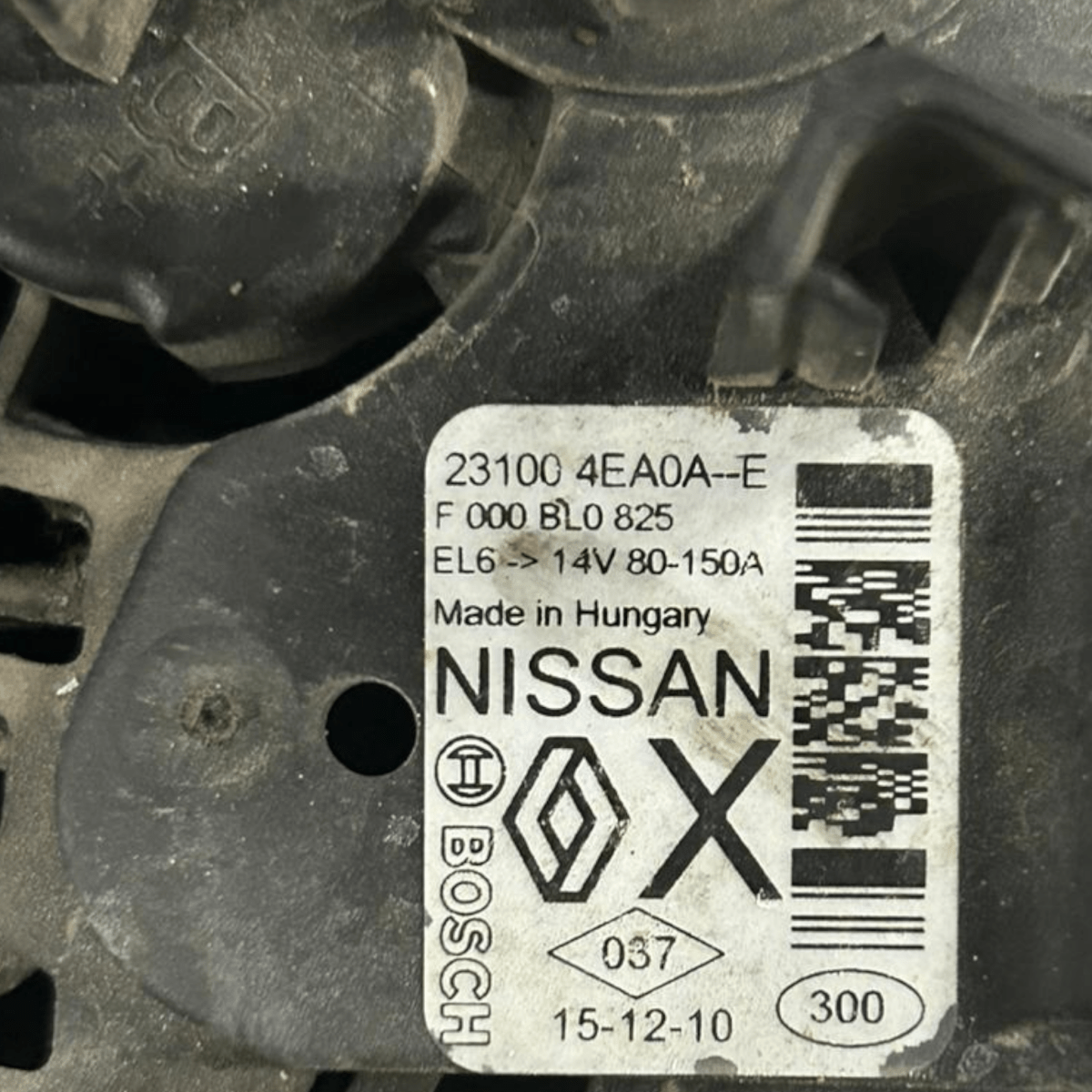 Alternatore renault kadjar 1.5 diesel cod:231004EA0A (2015 > 2022) - F&P CRASH SRLS - Ricambi Usati