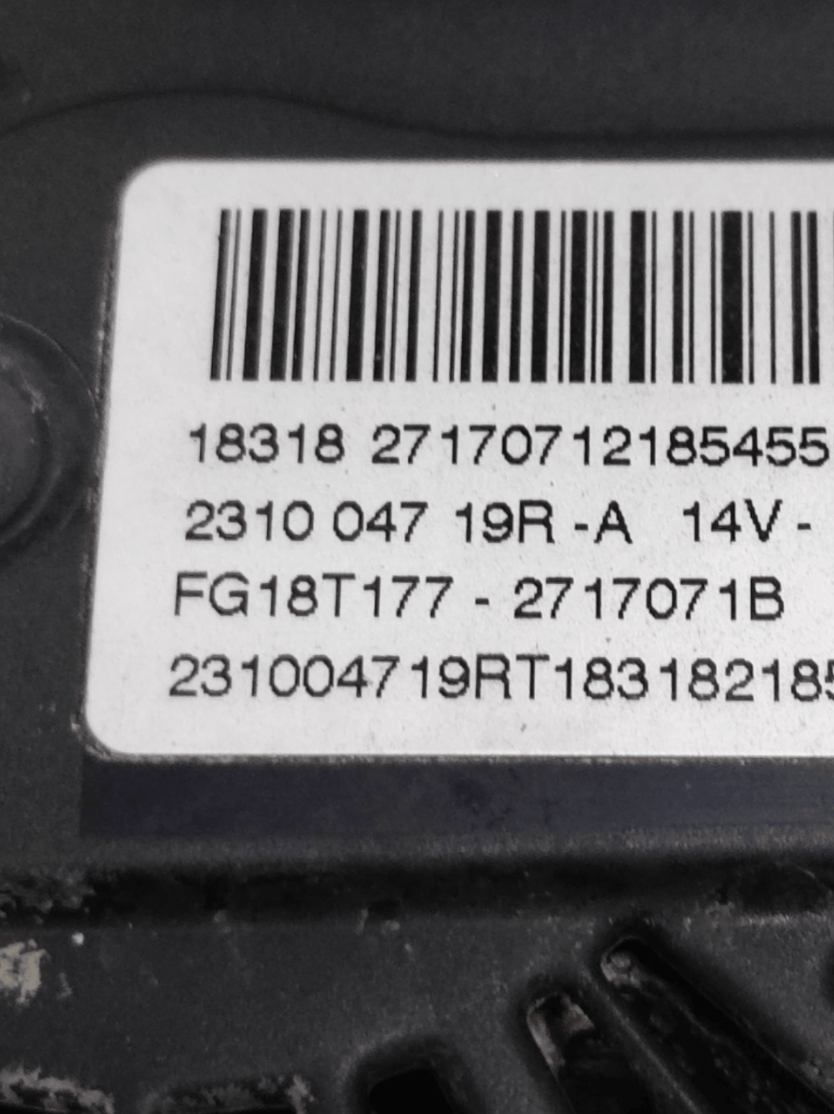 Alternatore Renault Megane IV 1.5 Diesel COD: 231004719R (2015 - 2020) - F&P CRASH SRLS - Ricambi Usati