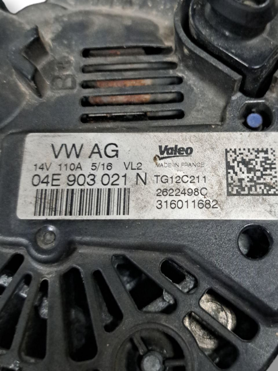 Alternatore Seat Ibiza mk4 1.2 Benzina (2008 - 2017) COD:04E903021N - F&P CRASH SRLS - Ricambi Usati