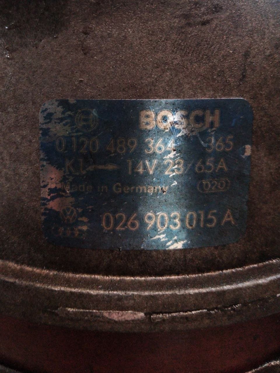 Alternatore Volkswagen golf mk2 1.6 benzina(1991) cod.0120489364365 - F&P CRASH SRLS - Ricambi Usati