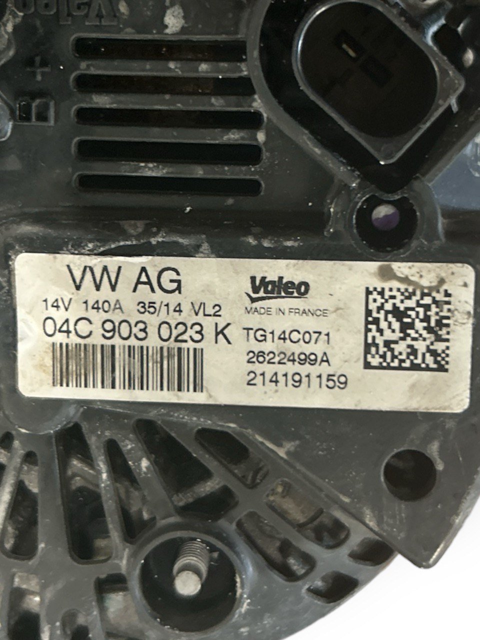 Alternatore Volkswagen Golf VII 1.4 Benzina (2012 > 2019) cod.04C903023K - F&P CRASH SRLS - Ricambi Usati