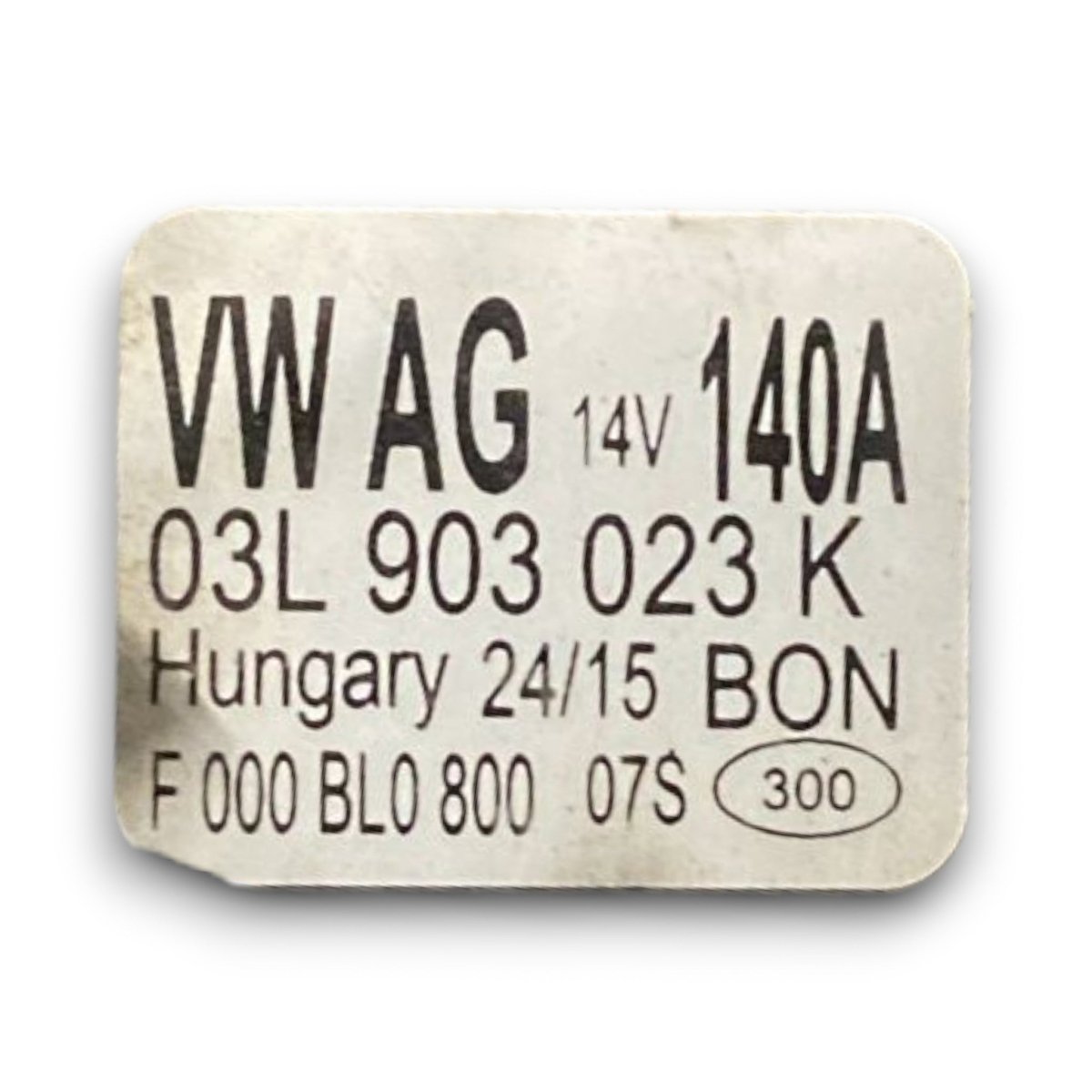 Alternatore volkswagen golf VII cod . 03l903023k 1.6 diesel (2012 > 2021) - F&P CRASH SRL - Ricambi Usati