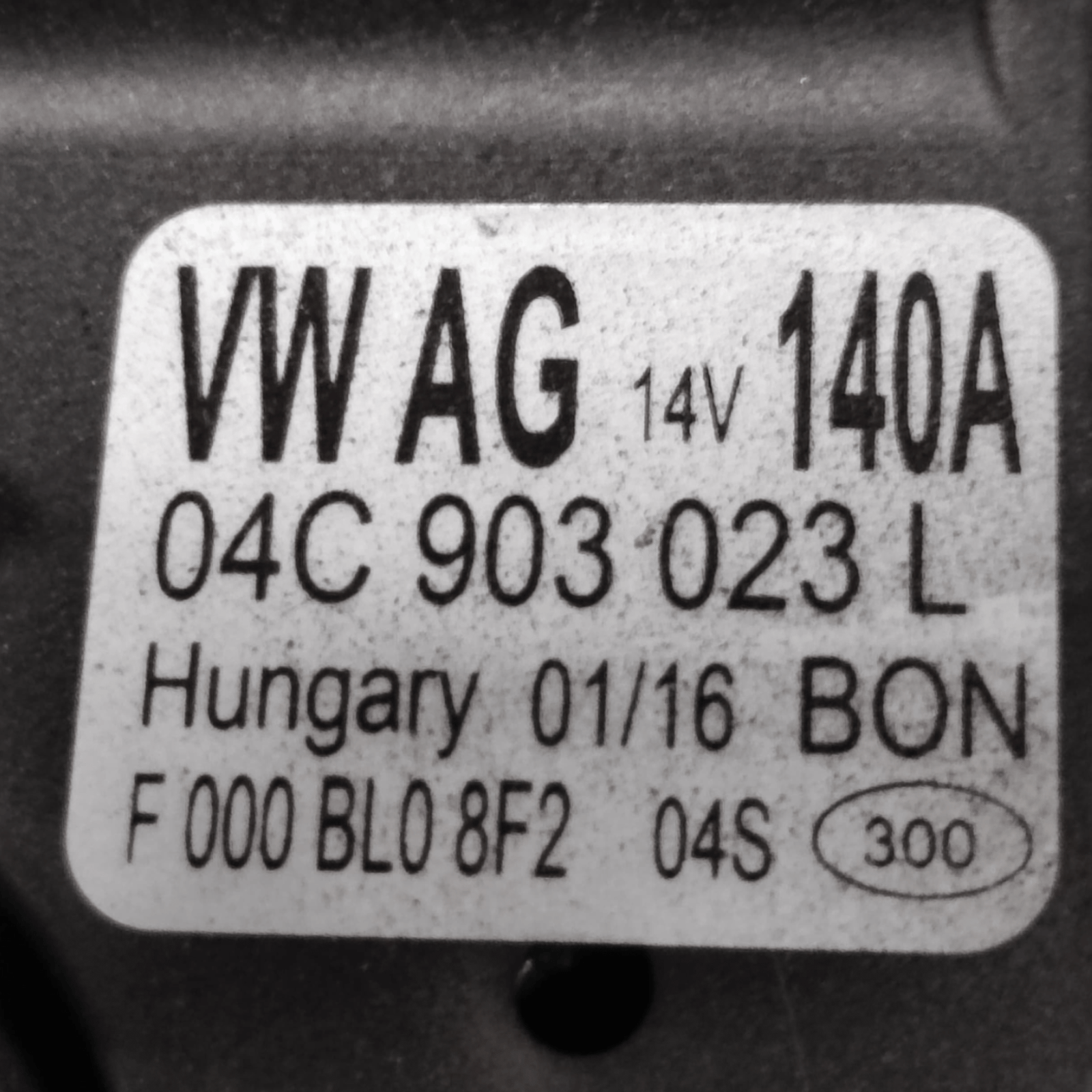 Alternatore Volkswagen Polo 1.2 Benzina COD: 04C903023L (2008 - 2012) - F&P CRASH SRLS - Ricambi Usati