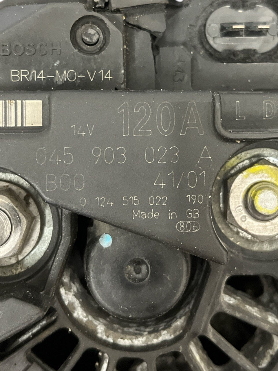 Alternatore Volkswagen Polo 9N 1.4 Diesel (2001 al 2009) cod: 045903023A - F&P CRASH SRLS - Ricambi Usati