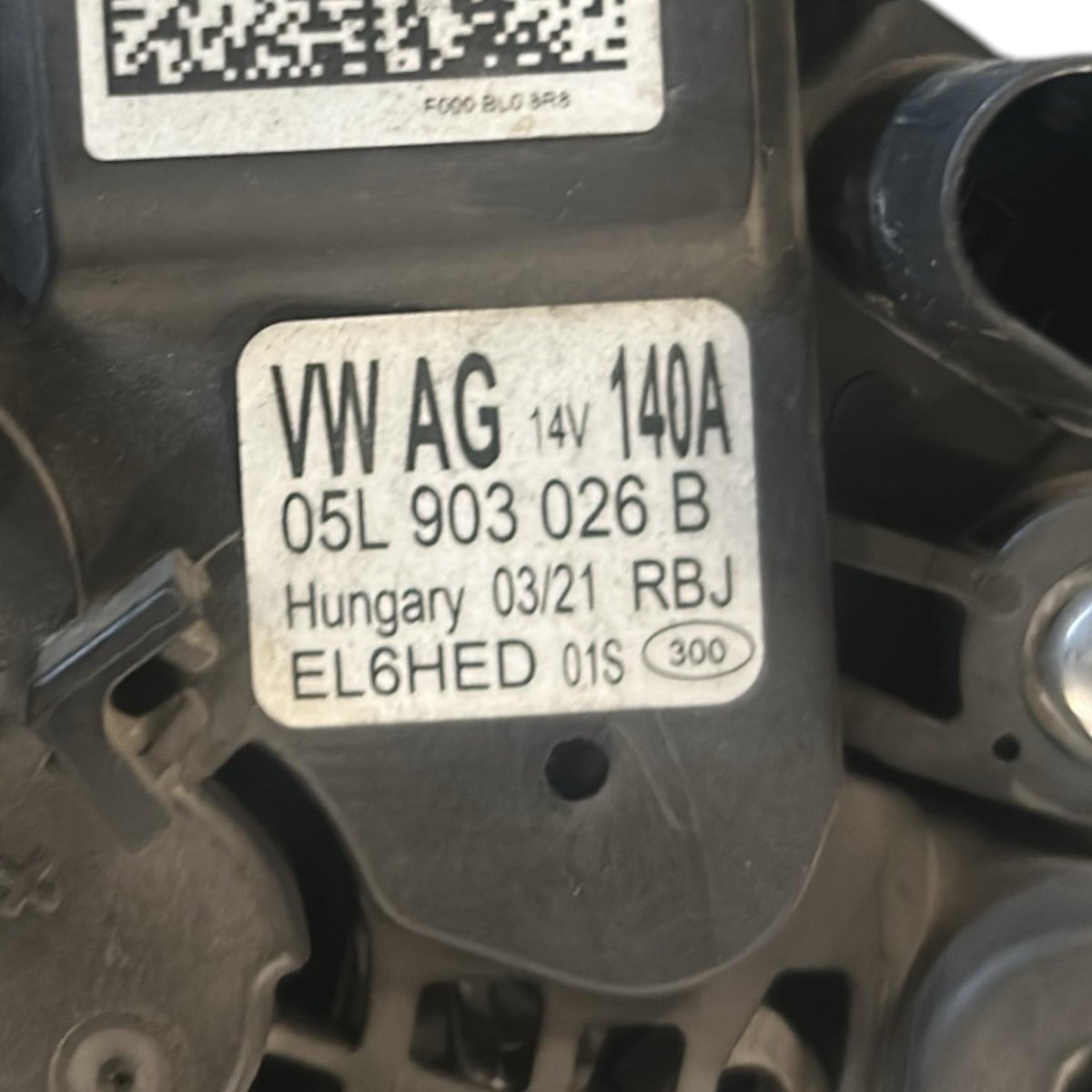 Alternatore Volkswagen Tiguan (AD) cod.05L903026B 2.0 Diesel (2016 > 2024) - F&P CRASH SRLS - Ricambi Usati