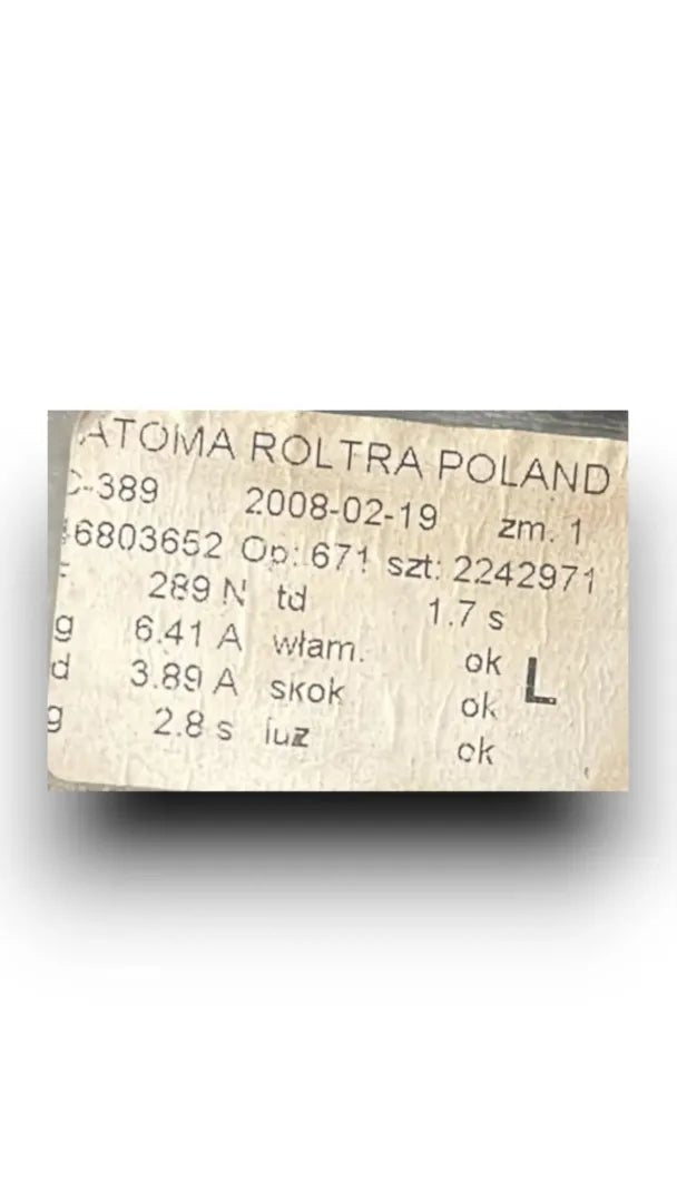 Alzacristallo porta anteriore con motorino sinistro Fiat Panda 2Q OEM 51846385 - F&P CRASH SRL - Ricambi Usati