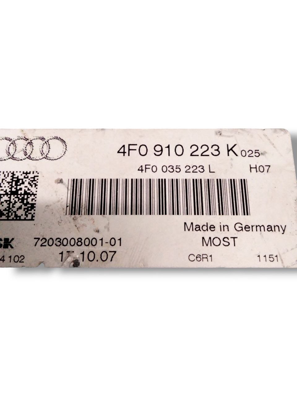 Amplificatore antenna Radio Audi A6 C6 (2004 - 2012)cod.4F0910223K - F&P CRASH SRLS - Ricambi Usati