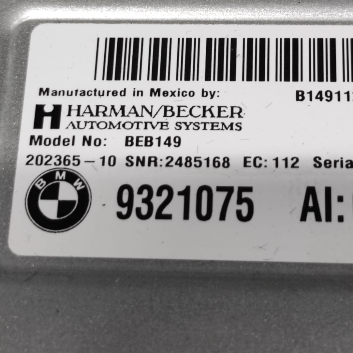 Amplificatore Audio Bmw X5 F15 COD: 9321075 (2013 - 2018) - F&P CRASH SRLS - Ricambi Usati