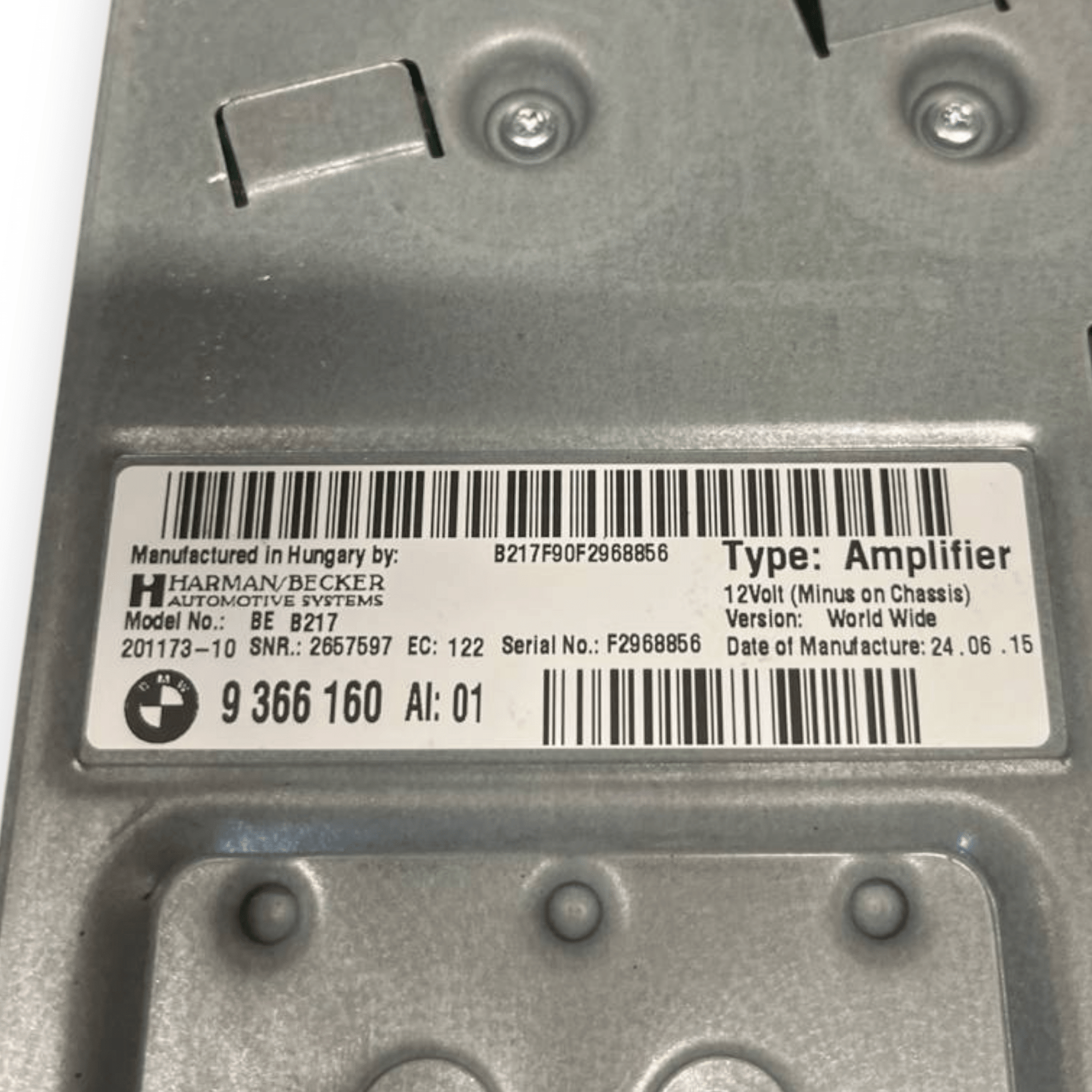 Amplificatore Radio Bmw Serie 6 Gran Coupè F06 (2012 al 2018) cod: 9366160 - F&P CRASH SRLS - Ricambi Usati