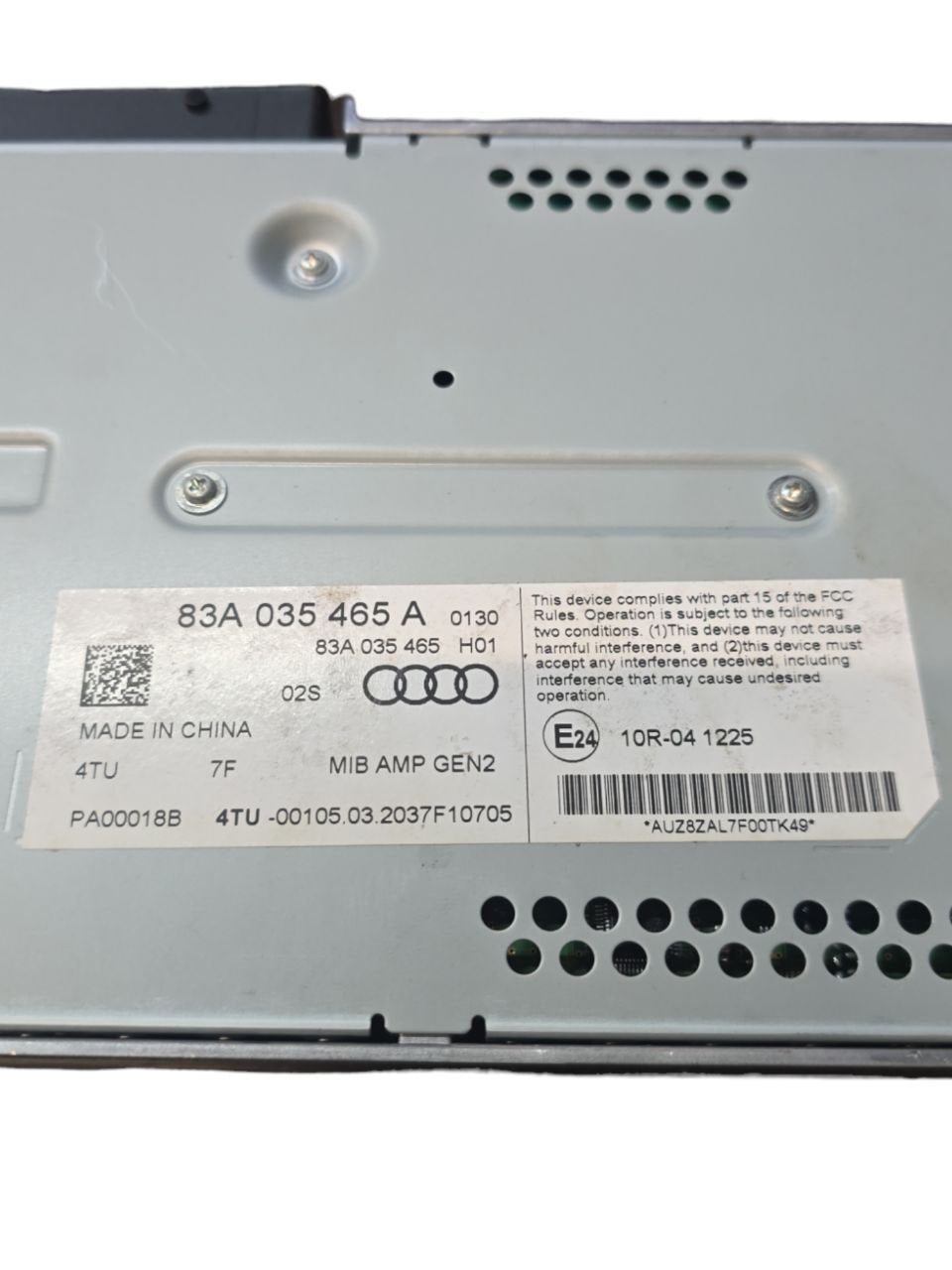 Amplificatore Stereo Audi Q3 ( 2018 > ) Cod : 83A035465A - F&P CRASH SRLS - Ricambi Usati