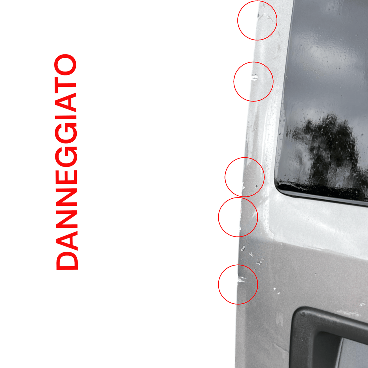 Anta Bagagliaio / Posteriore Sinistra Grigio Scuro Fiat Doblo Vetrato (2009 > 2022) Portiera / Porta / Sportello - F&P CRASH SRLS - Ricambi Usati