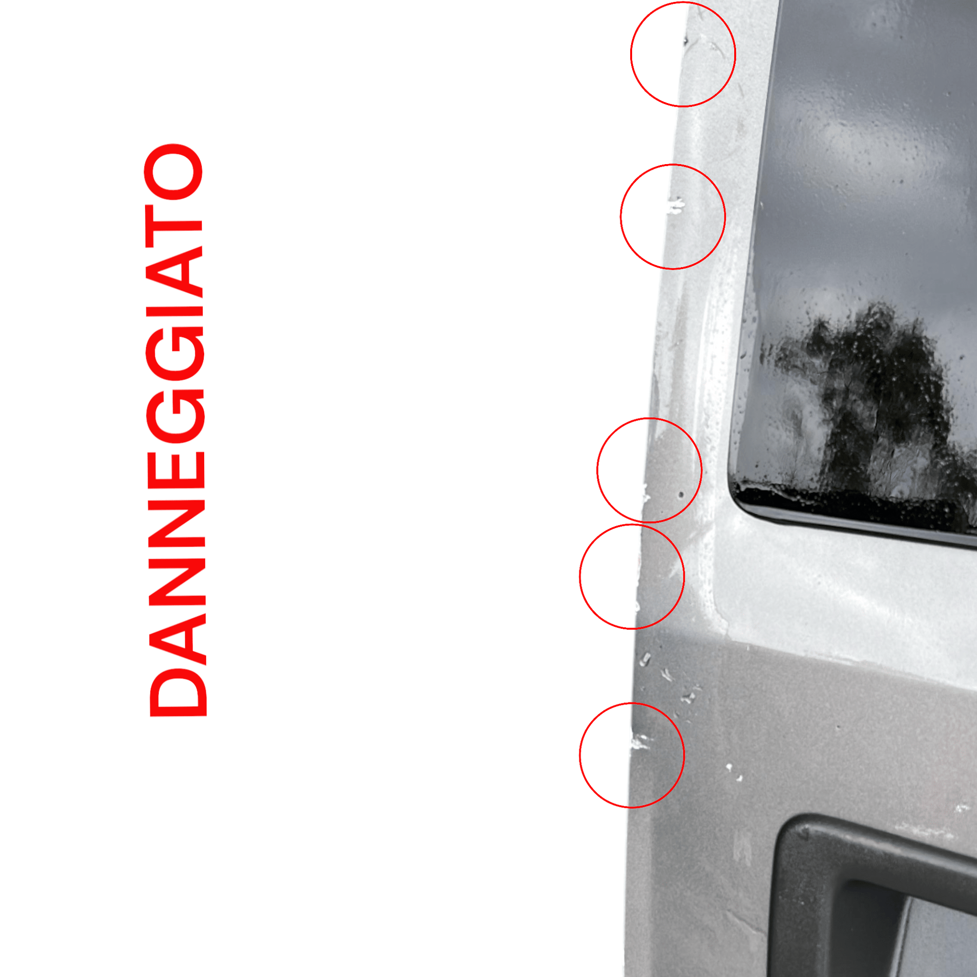 Anta Bagagliaio / Posteriore Sinistra Grigio Scuro Fiat Doblo Vetrato (2009 > 2022) Portiera / Porta / Sportello - F&P CRASH SRLS - Ricambi Usati