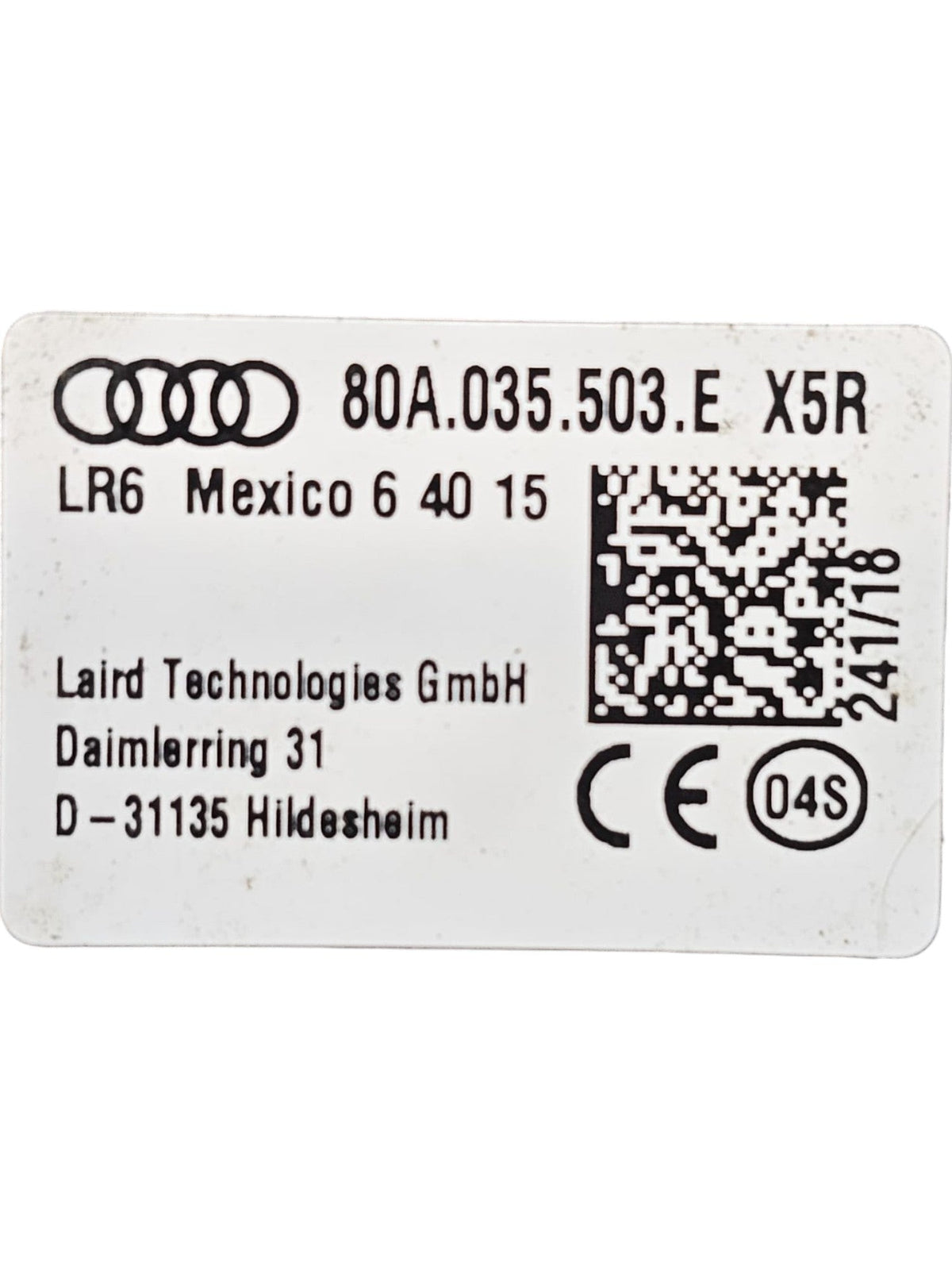 Antenna Pinna Tetto Audi Q5 FY Cod:80A035503E (2017 - >) - F&P CRASH SRLS - Ricambi Usati