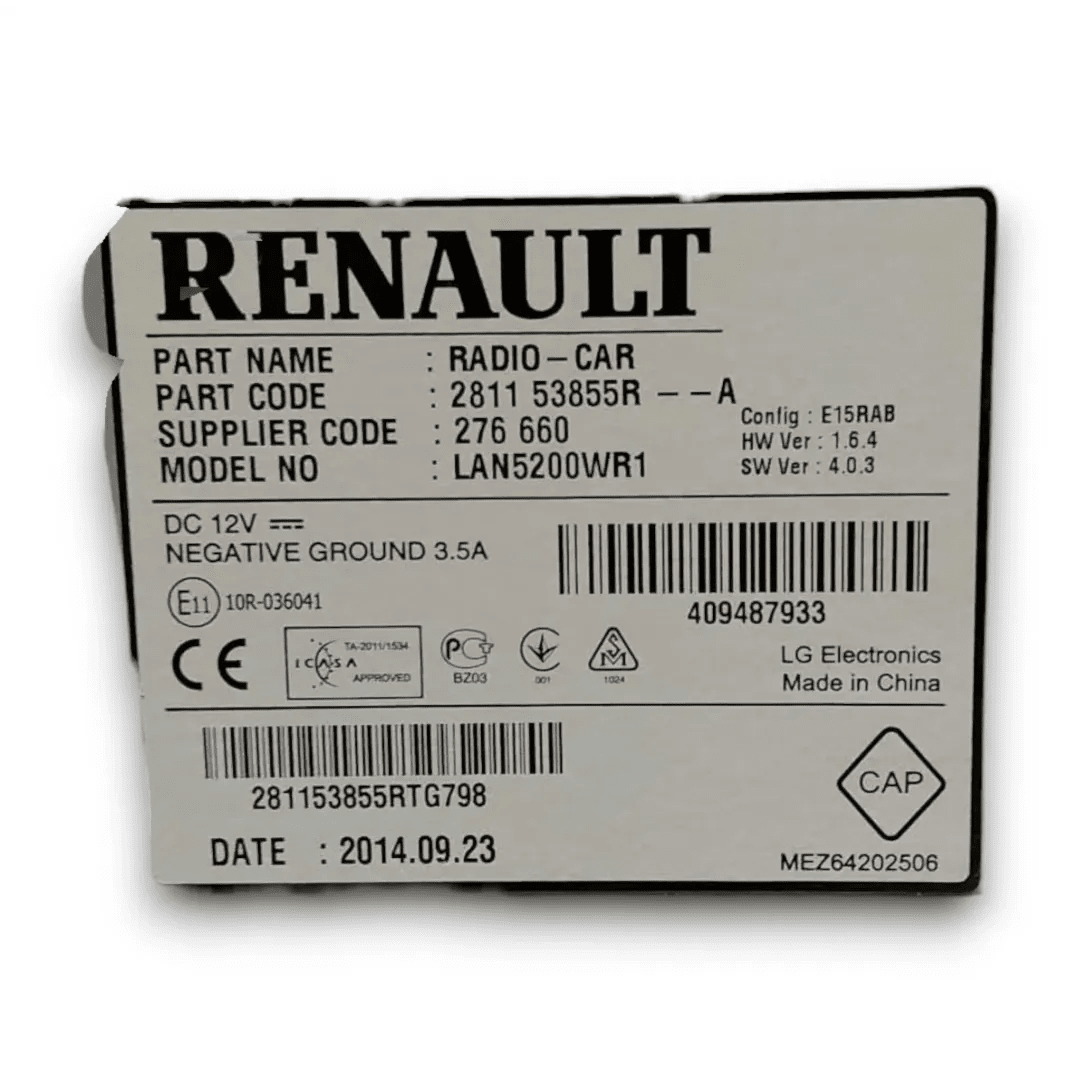 Autoradio con navigatore satellitare Dacia Sandero 2008–2013 OEM 276660 - F&P CRASH SRL - Ricambi Usati