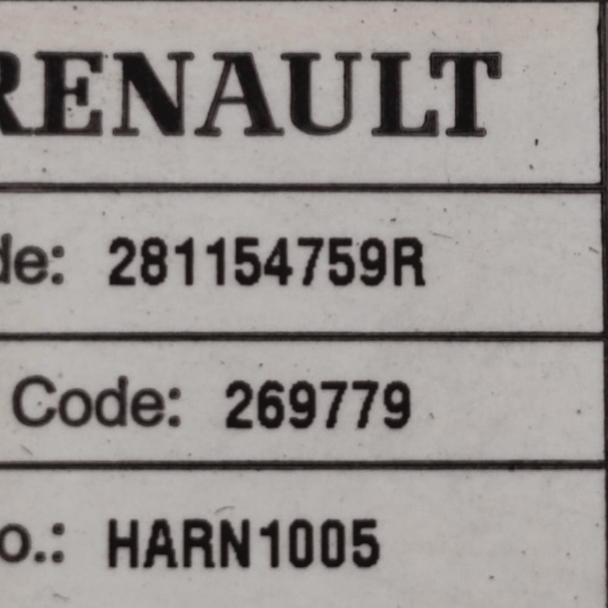 Autoradio Dacia Dokker COD: 281154759R (2013 - 2021) - F&P CRASH SRLS - Ricambi Usati
