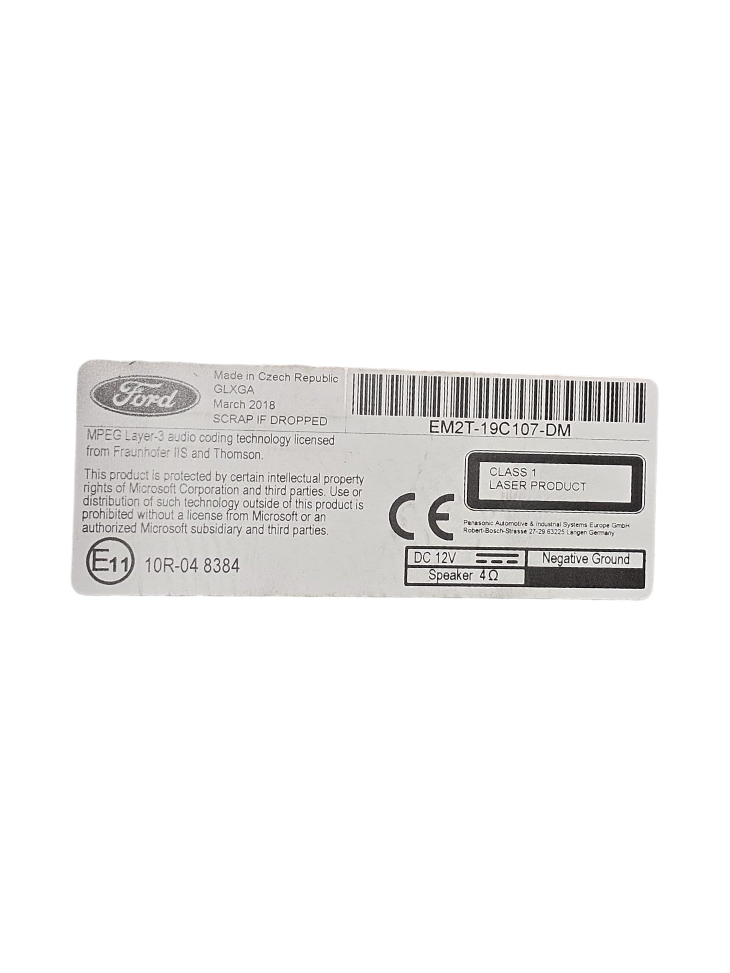 Autoradio / Lettore CD Ford S - Max II Cod:EM2T19C107DM (2015 - 2023) - F&P CRASH SRLS - Ricambi Usati