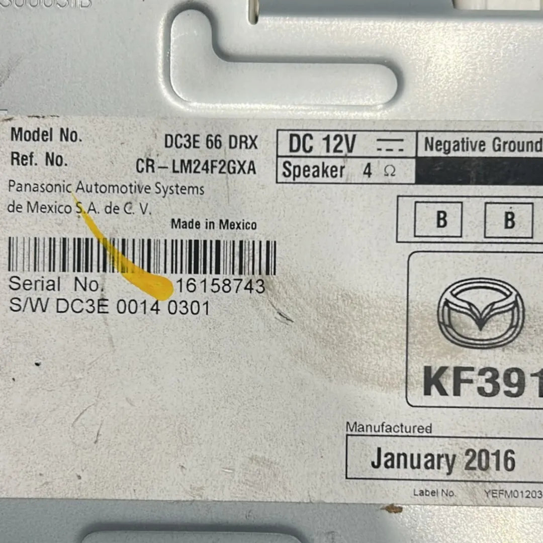 Autoradio Mazda 2 3ª Serie OEM DB5H669R0D - F&P CRASH SRL - Ricambi Usati