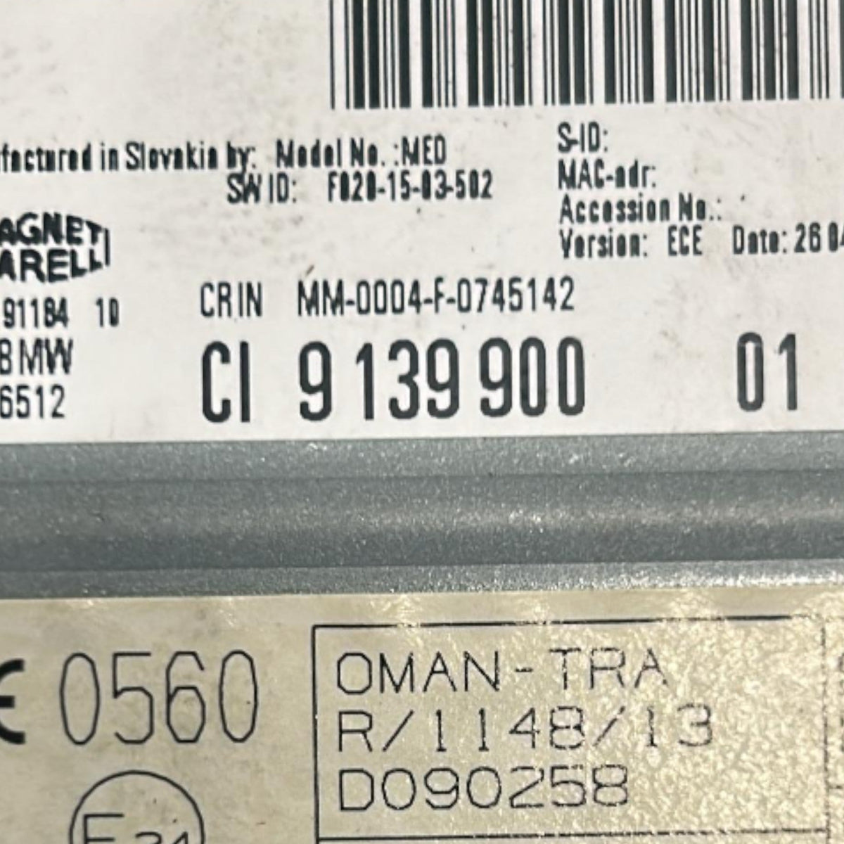 Autoradio Mini Cooper (F56) cod.9139900 (2014 > ) - F&P CRASH SRLS - Ricambi Usati