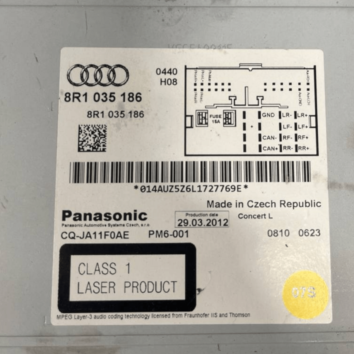 Autoradio / Stereo Audi A4 B8 (2007 al 2016) cod: 8R1035186 - F&P CRASH SRLS - Ricambi Usati