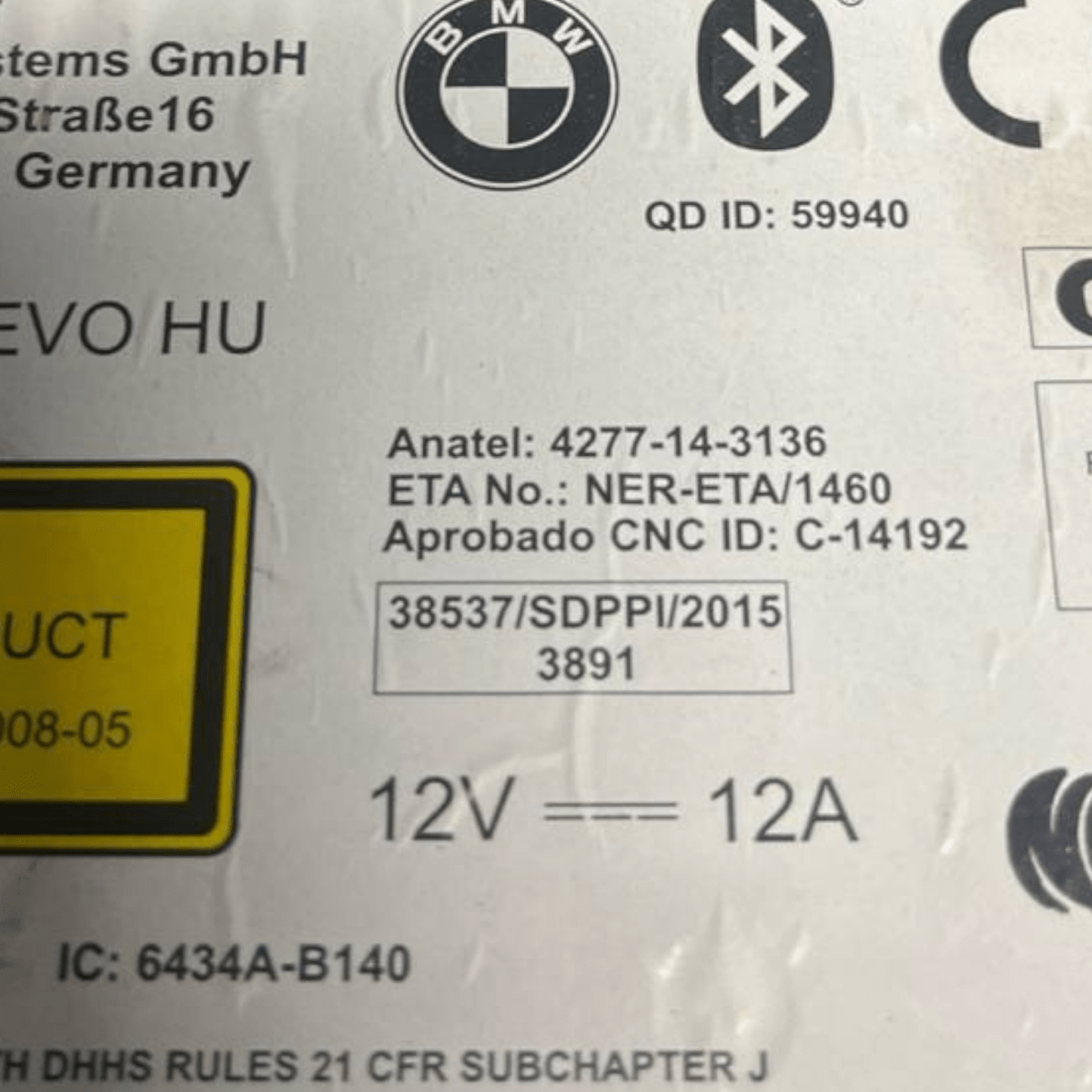 Autoradio / Stereo Bmw X5 F15 (2015 al 2022) cod: 4277 - 14 - 3136 - F&P CRASH SRLS - Ricambi Usati