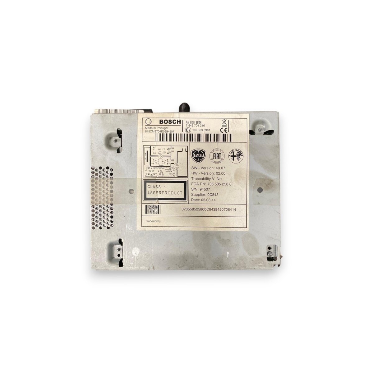 Autoradio / stereo Fiat 500 (2007 - 2014) Cod: 7643704316 - F&amp;P CRASH SRL - Ricambi Usati