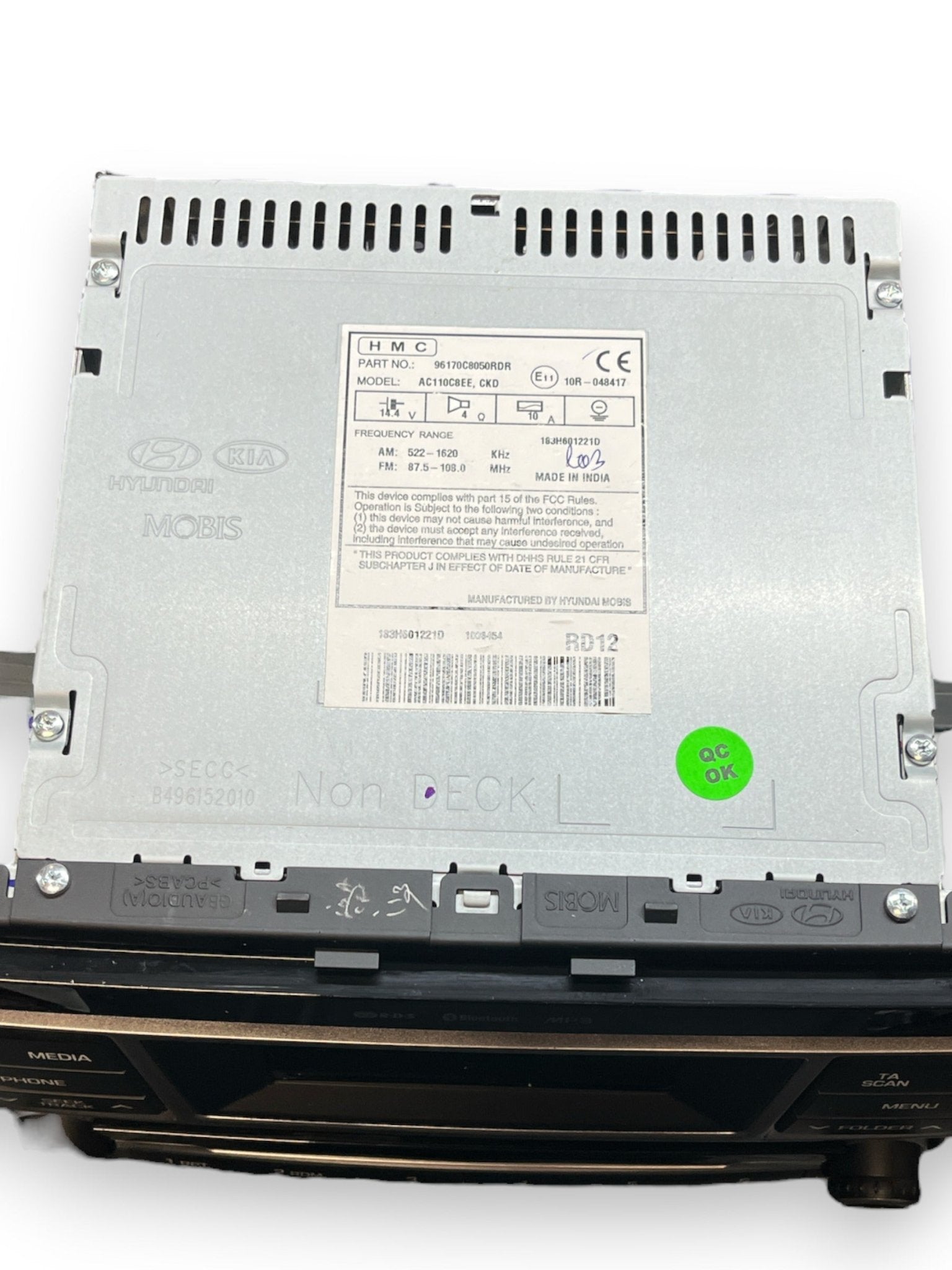 Autoradio Stereo Hyundai I20 ( 2017 ) cod : 96170C8050RDR - F&P CRASH SRLS - Ricambi Usati