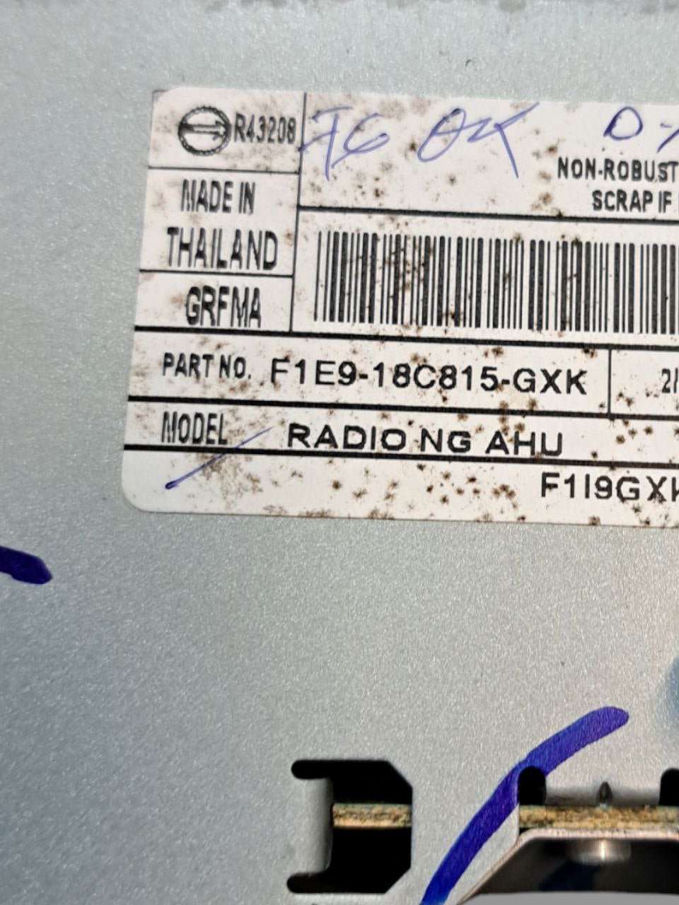 Autoradio stereo lettore CD navigatore Ford Ecosport (2017) COD:F1E918C815GXK - F&P CRASH SRLS - Ricambi Usati