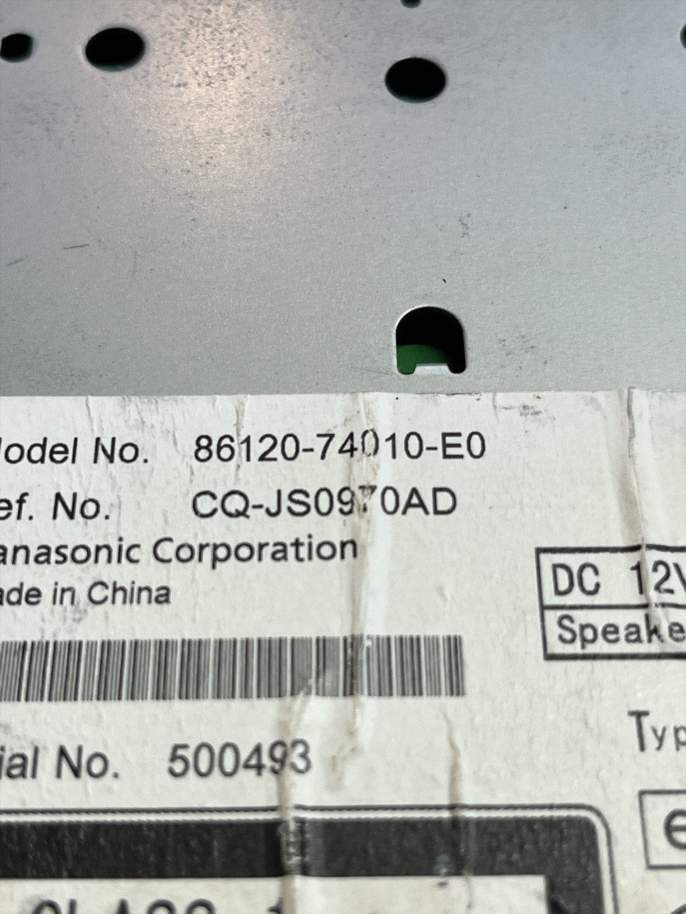 Autoradio / stereo lettore cd Toyota IQ (2008 - 2015) cod.86120 - 74010 - E0 - F&P CRASH SRLS - Ricambi Usati