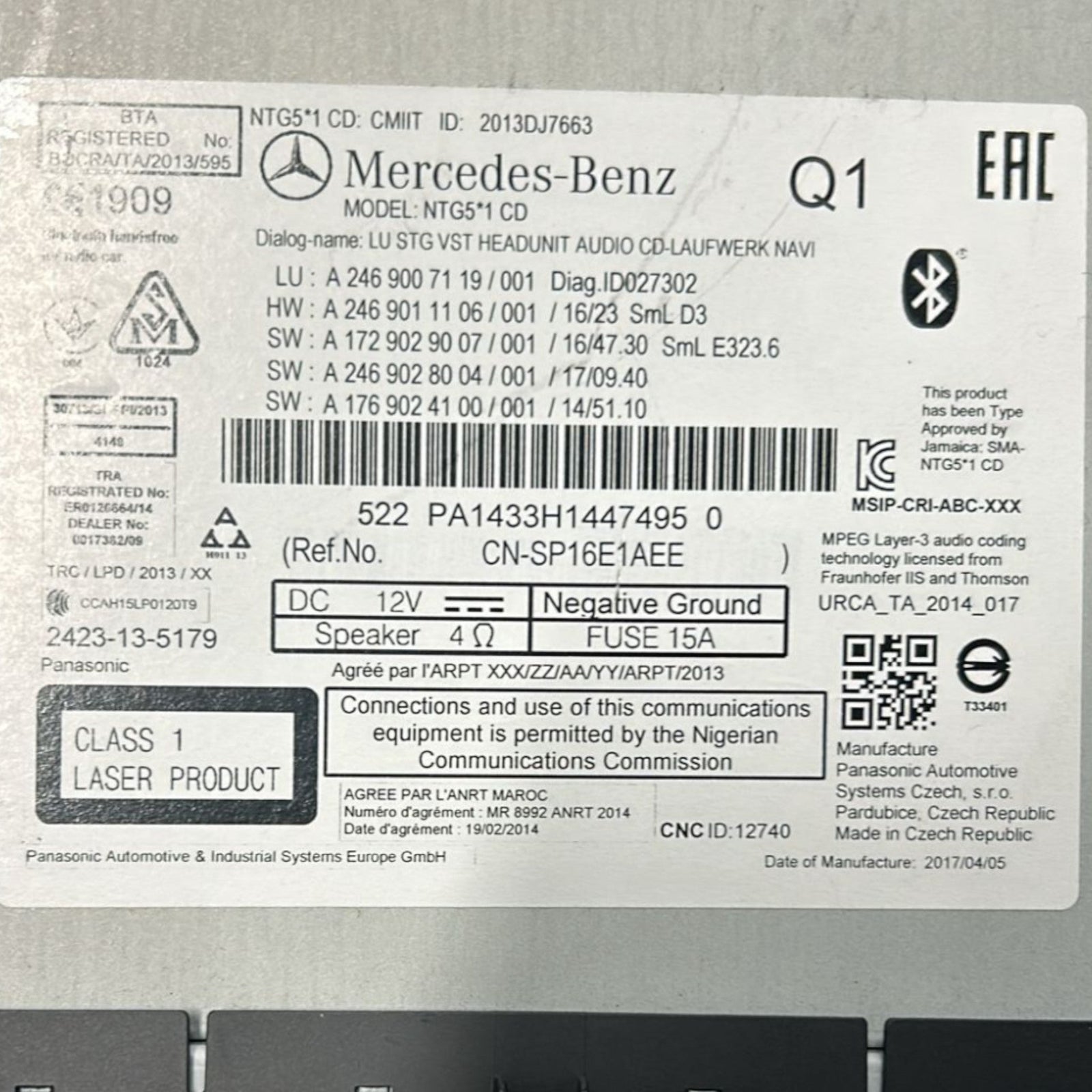 Autoradio / Stereo Mercedes Benz Gla X156 cod:A2469007119 (2013 > 2019) - F&P CRASH SRLS - Ricambi Usati