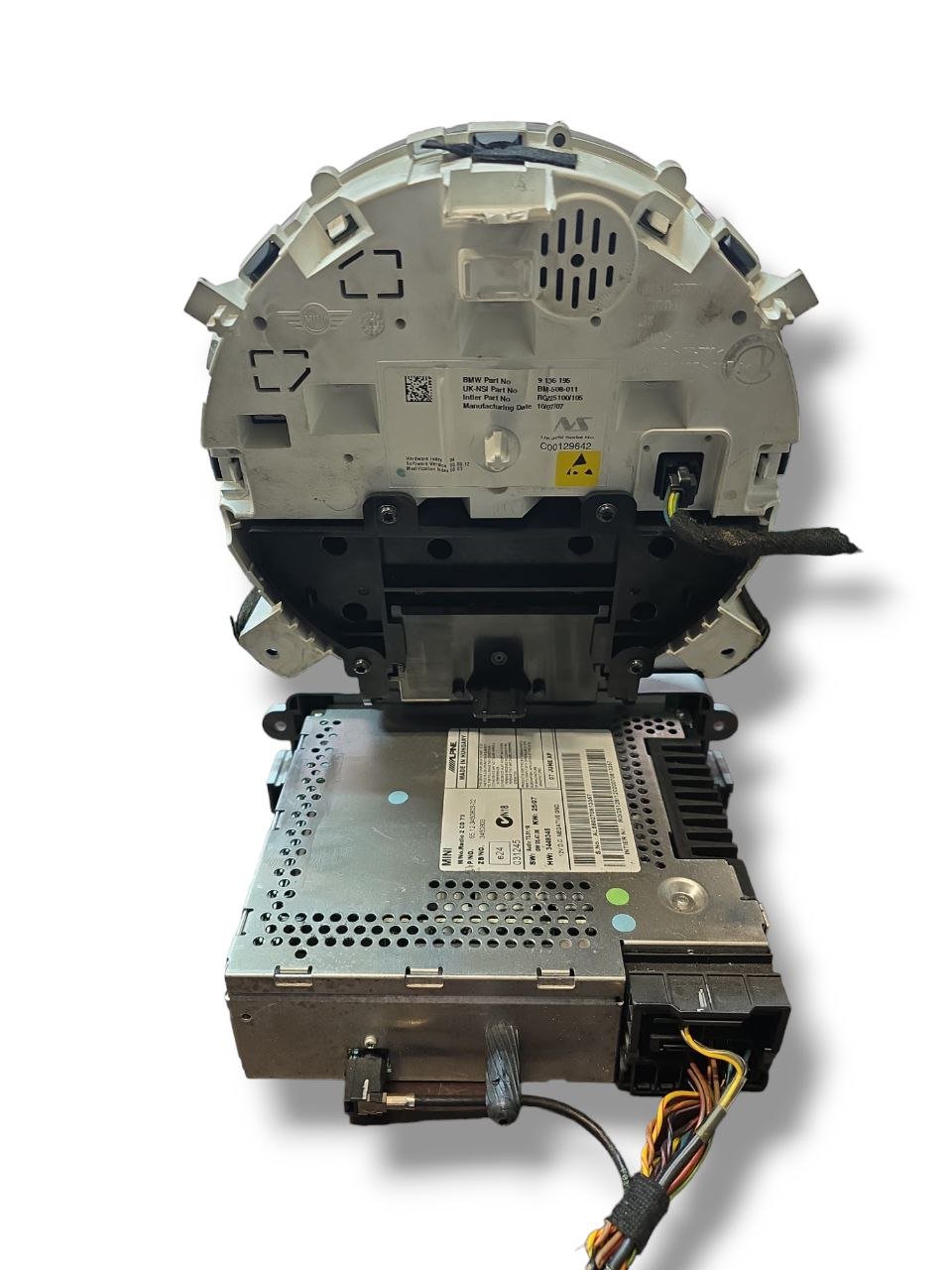 Autoradio / Stereo + Tachimetro / Contachilometri / Quadro Strumenti Mini Cooper 2°Serie ( 2008 - 2011 ) Cod : 3450803 - F&P CRASH SRLS - Ricambi Usati