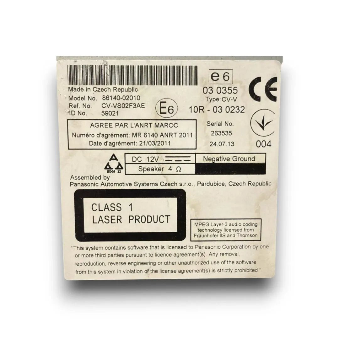 Autoradio Toyota Auris - F&P CRASH SRL - Ricambi Usati