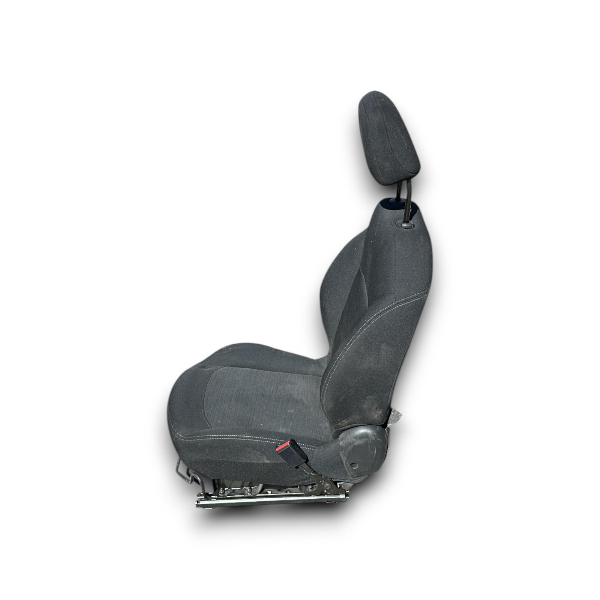 Voorkant passagiersstoel Peugeot 208 I (2012 > 2019) in zwart en grijs stof 