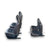 Toyota IQ (2008 > 2015) Polsterung / Sitze in braunem und schwarzem Leder und Stoff 