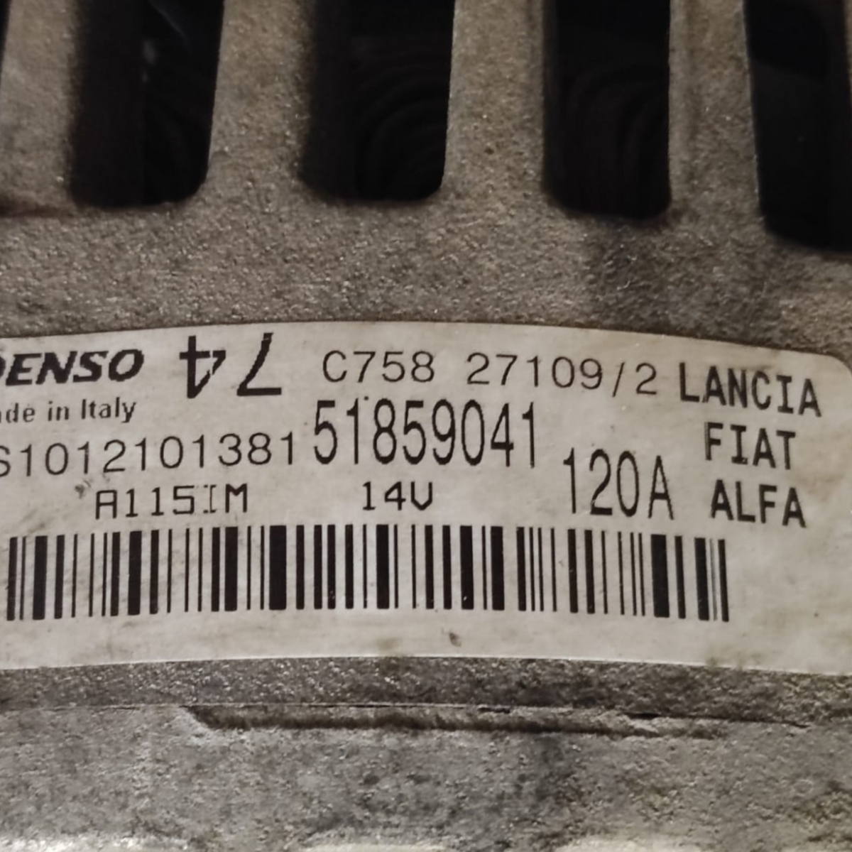 Alternator Fiat 500 1.2 Bencin COD: 51859041 (2007-2015)