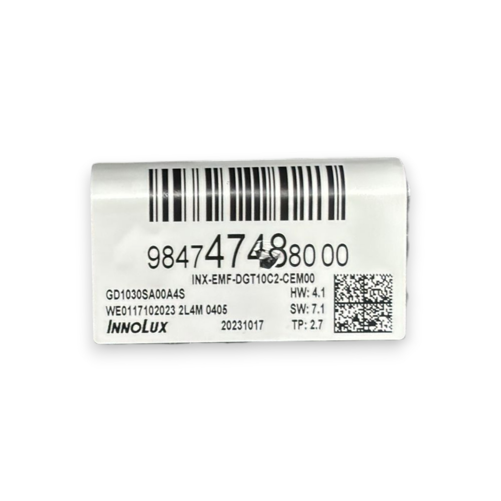 Schermo / display jeep avenger cod:984747488000 (2022-)