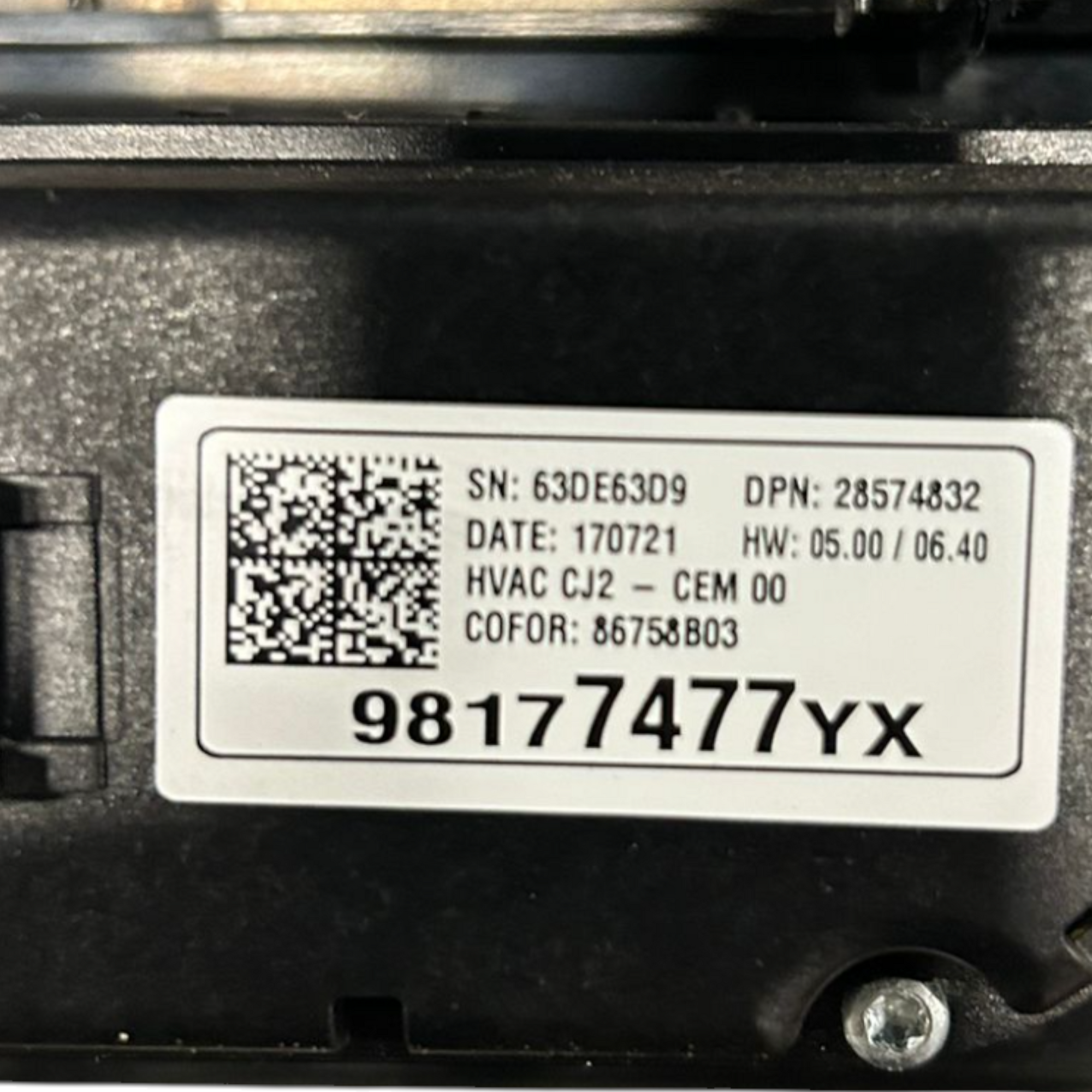 Klimaatbediening opel grandland x cod:98177477yx (2017 > 2024) 