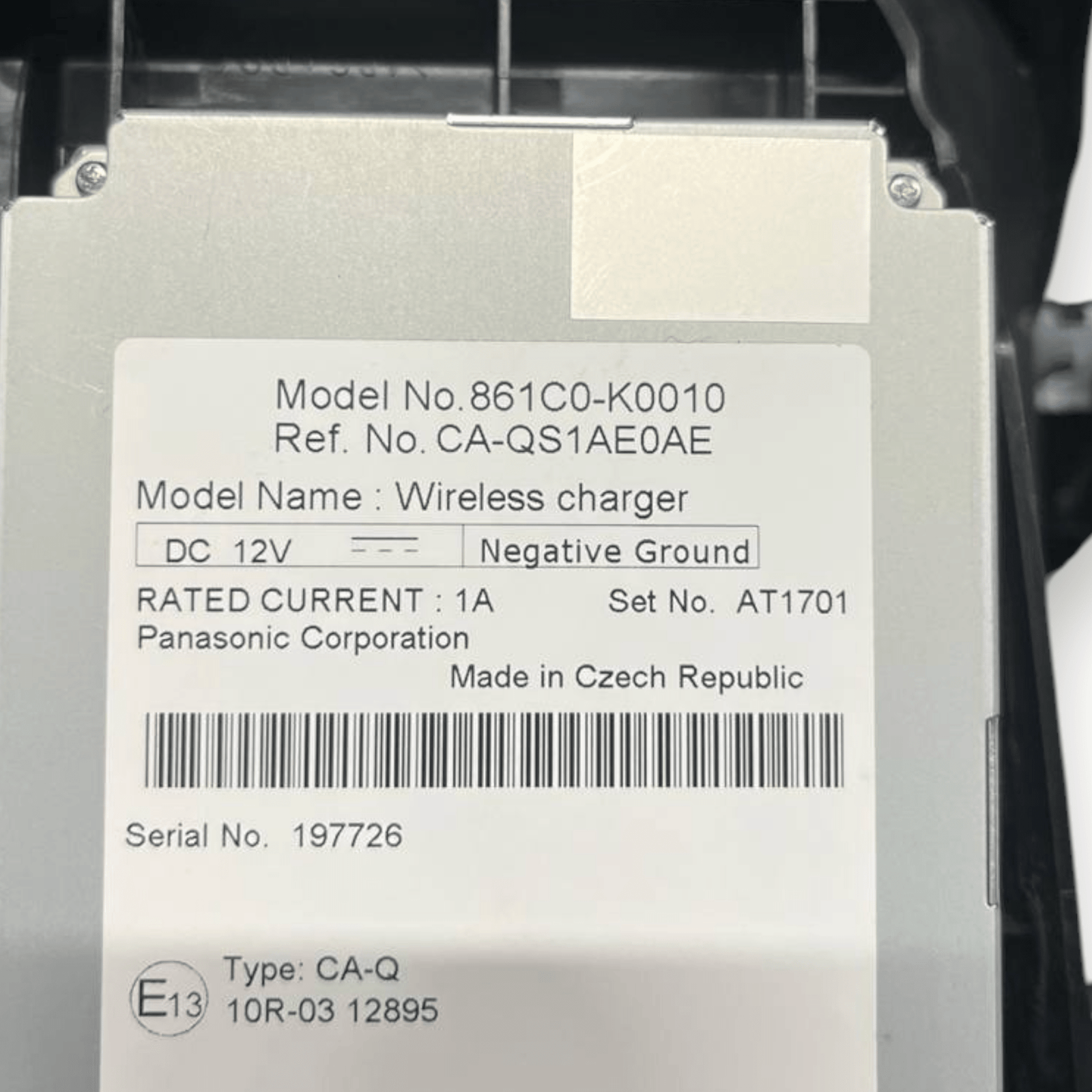 Base Ricarica Wirless + Centralina Toyota Yaris Cross (2020 - ) cod: 861C0 - K0010 - F&P CRASH SRLS - Ricambi Usati