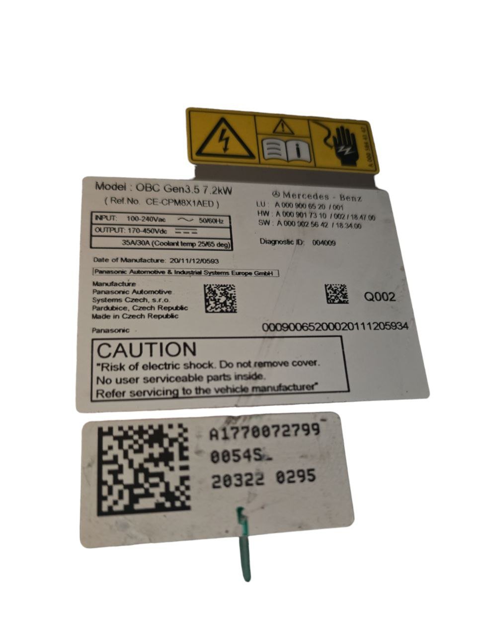 Batteria Mercedes - Benz Classe B W247 1.5 Diesel (2019>) Cod : A0009006520 - F&P CRASH SRLS - Ricambi Usati