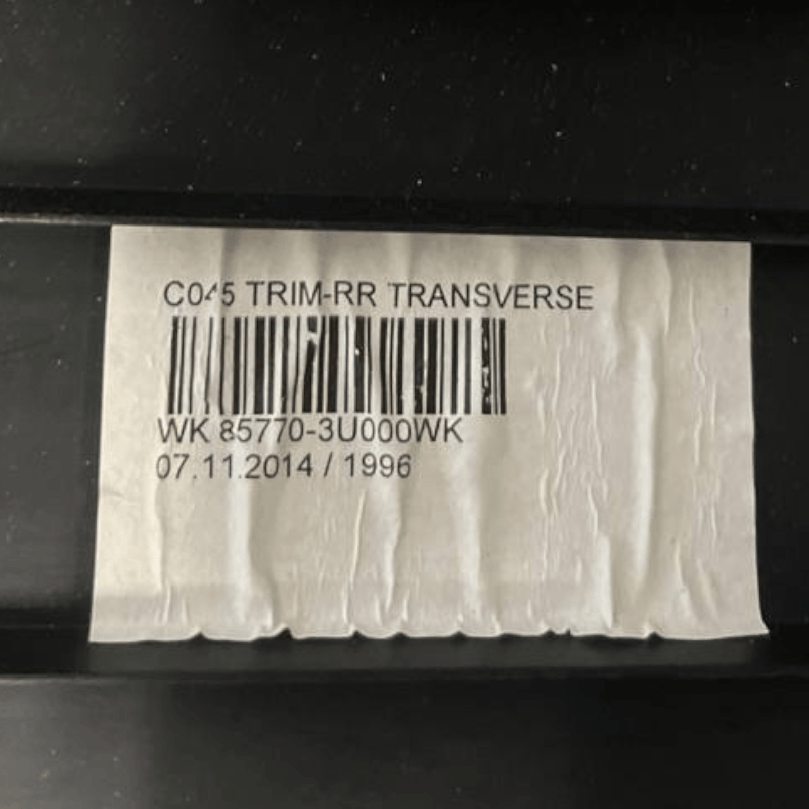Trunk Liner / Internal Trim for Kia Sportage SL (2010 to 2016) code: 85770 - 3U000WK - F&P CRASH SRLS - Used Parts