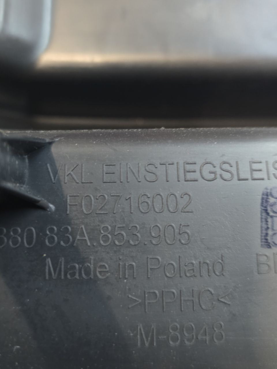 Battitacco Posteriore Sinistro Audi Q3 F3 ( 2018 > ) Cod : 83A853905 - F&P CRASH SRLS - Ricambi Usati