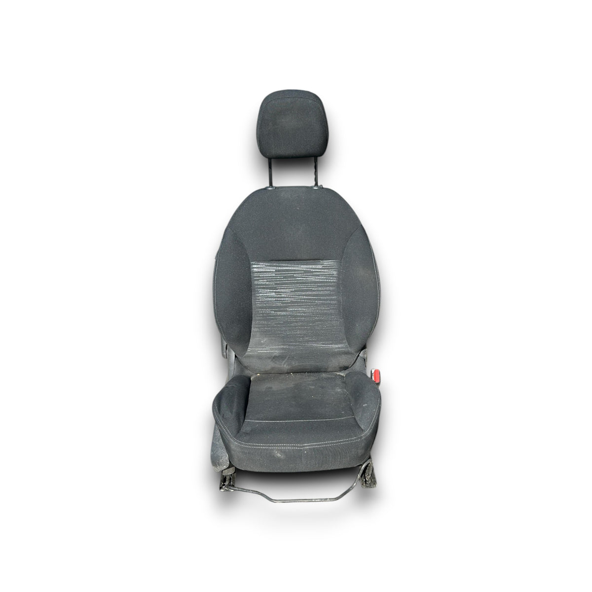 Voorkant passagiersstoel Peugeot 208 I (2012 &gt; 2019) in zwart en grijs stof 