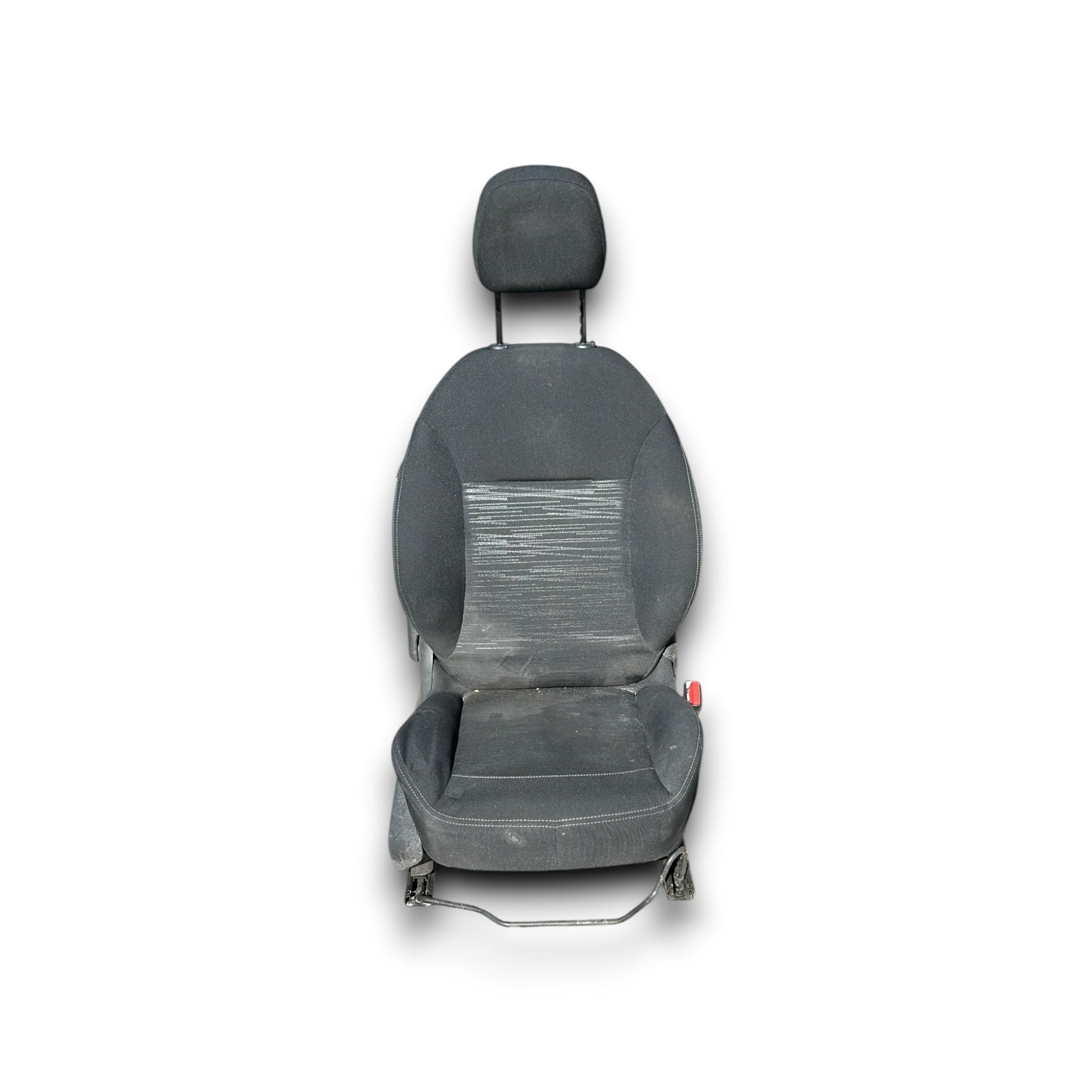 Voorkant passagiersstoel Peugeot 208 I (2012 > 2019) in zwart en grijs stof 