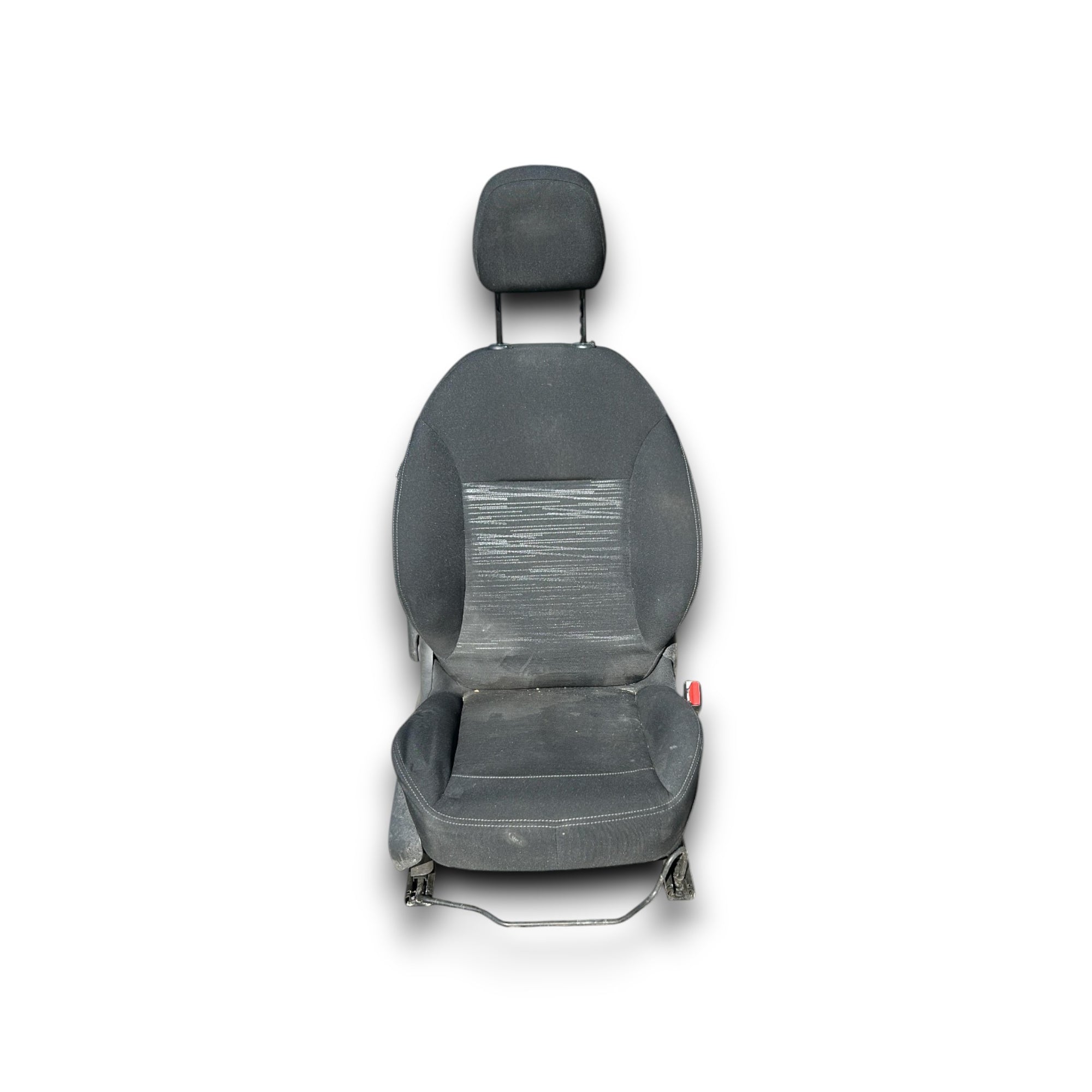 Voorkant passagiersstoel Peugeot 208 I (2012 > 2019) in zwart en grijs stof 