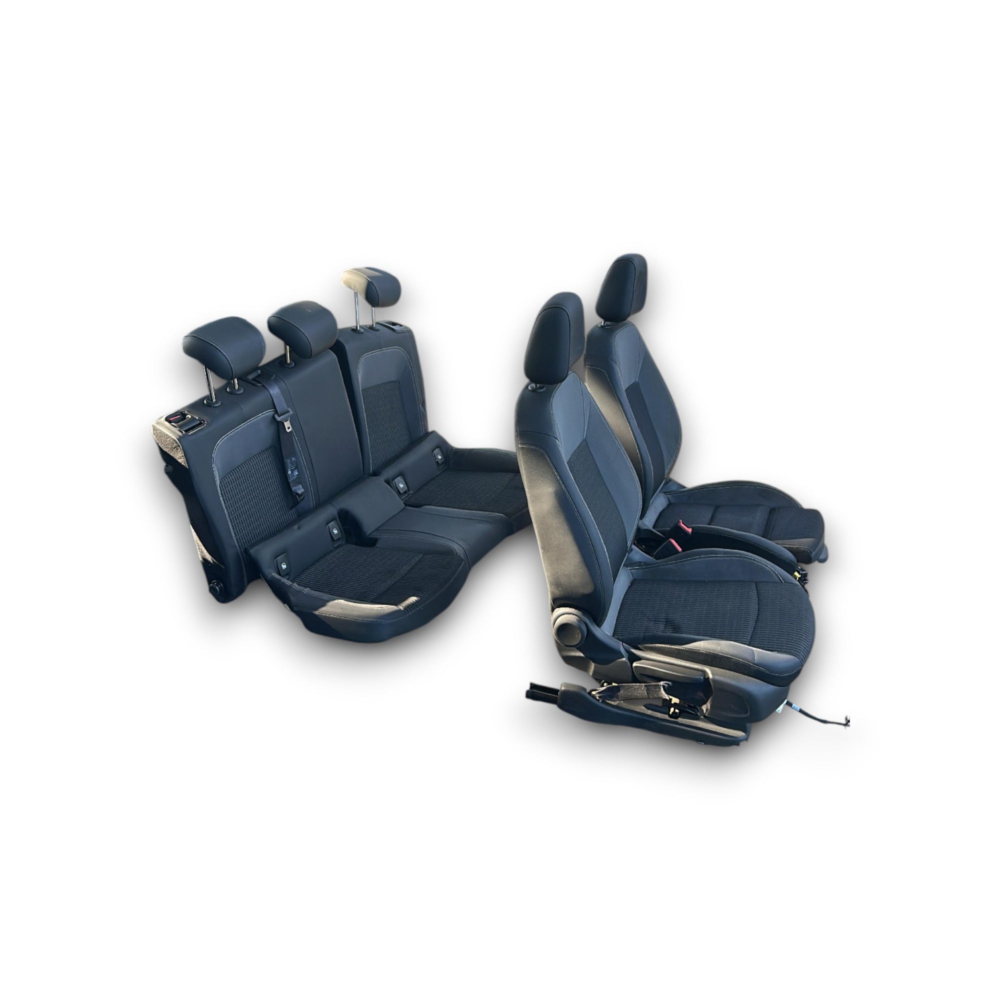 Polsterung / Sitze aus schwarzem Leder und Stoff Opel Astra K (2015 > 2021) 