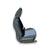 Voorkant passagiersstoel Opel Corsa F (2019 > ) in zwart en blauw stof 