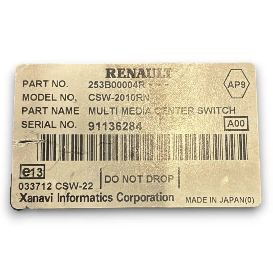 Dettaglio Blocco comandi multifunzione Renault Scenic 3ª Serie 2009–2013 OEM 283950001R - foto 3