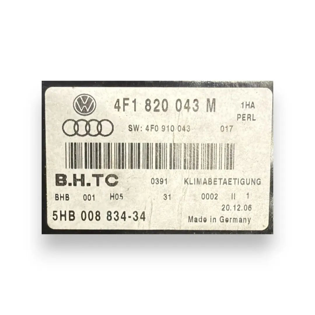Blocco comando climatizzazione Audi A6 Allroad 4F OEM 4F1820043TH77 - F&P CRASH SRL - Ricambi Usati
